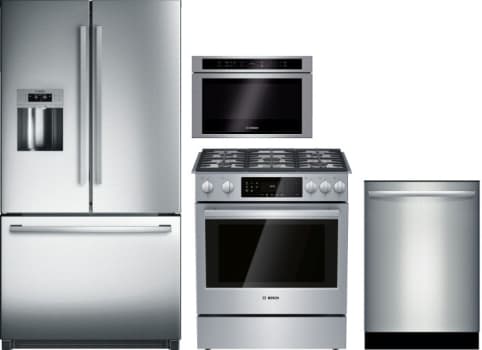 Bosch Boreradwmw11291 4 Piece Kitchen Appliances Package With