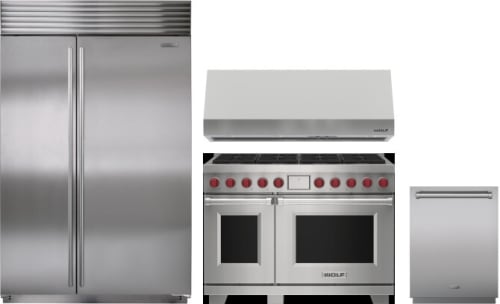 Wolf WOSZRERADWRH121 4 Piece Kitchen Appliances Package ...