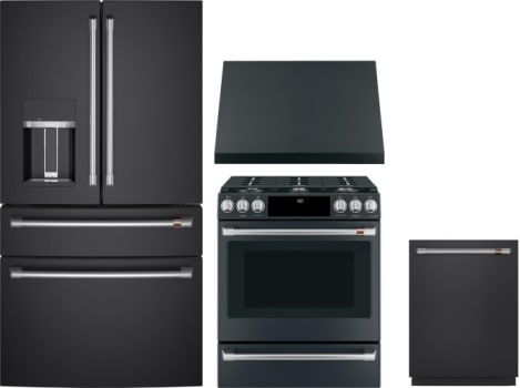 Matte black kitchen appliance package cheap