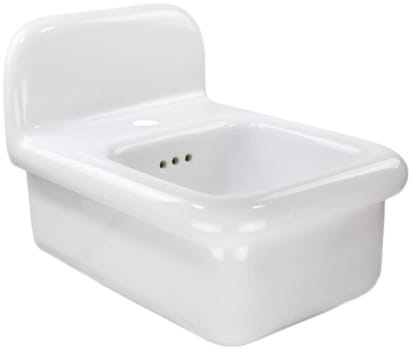 Nantucket Sinks NSVCDM14WW - 14 Inch Fireclay Wallmount Bath Sink