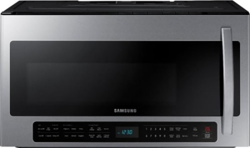 Samsung 2.1 Cu. ft. Over The Range Microwave with Sensor Cooking in Black Stainless Steel