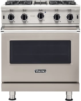 Viking Vgic53024bpg 30 Inch Gas Range With 4 Open Burners 15 000 Btus Varisimmer Surespark Ignition Gourmetglo Infrared Broiler Proflow Convection Air Baffle Six Functions Six Rack Positions And Halogen Lights Pacific Grey Natural Gas