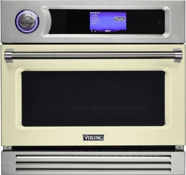 Viking LVSOT730VC 30 Inch Single Speed Electric Wall Oven with 2.7 Cu. Ft. Capacity Convection Bake Self Clean Function Defrost Warm Roast Broil Air Crisp Toast Dehydrate Favorites and Patented Airspe...