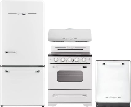 White retro 2025 kitchen appliances