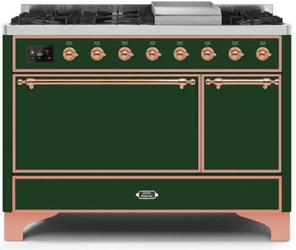Ilve Majestic II Collection UM12FDQNS3EGP - Freestanding Dual Fuel Range Black