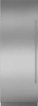Sub-Zero 7023627 - Integrated Stainless Steel 30" Column Door Panel with Tubular Handle - Left Hinge