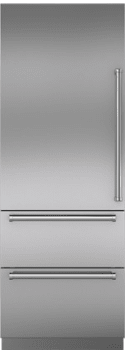 Sub-Zero 7025313 - Integrated Stainless Steel 30" Tall Door Panel with Pro Handle - Left Hinge