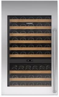 Sub-Zero 7025352 - Integrated Stainless Steel 30" Tall Wine Storage Door Panel with Pro Handle - Right Hinge