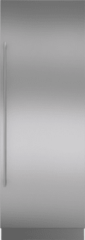 Sub-Zero 7025364 - Integrated Stainless Steel 30" Column Door Panel with Tubular Handle - Right Hinge