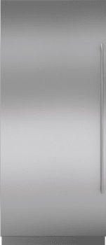 Sub-Zero 7025367 - Integrated Stainless Steel 36" Column Door Panel with Tubular Handle - Left Hinge