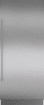 Sub-Zero 7025368 - Integrated Stainless Steel 36" Column Door Panel with Tubular Handle - Right Hinge