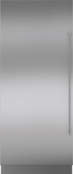 Sub-Zero 7025369 - Integrated Stainless Steel 36" Column Door Panel with Tubular Handle - Left Hinge