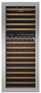 Sub-Zero 7029160 - Classic 30" Wine Storage Stainless Steel Dual Flush Inset Door Panel with Tubular Handle