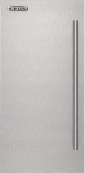 Sub-Zero 7045017 - 15 Inch Stainless Steel Door Panel - Tubular Handle - Left Hinge