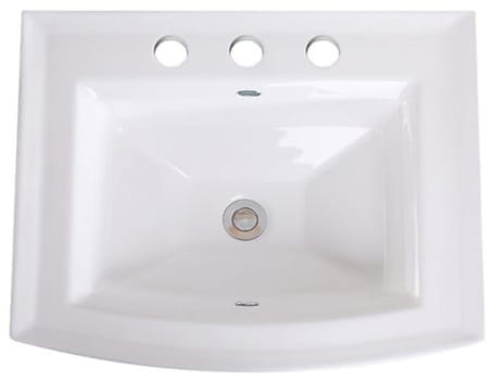 Nantucket Sinks Great Point Collection DI2320R8 - 23 Inch Drop In Ceramic Vanity