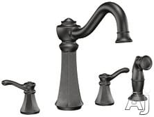 Moen 7068PW Double Lever Cast Spout Faucet with 10 Inch Reach ...
