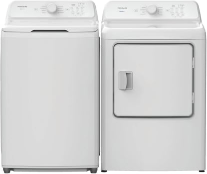 Frigidaire FRWADRGAW7000 - Side-by-Side Washer & Dryer Set with Top Load Washer & Gas Dryer in White