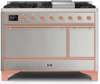 Ilve Majestic II Collection UM12FDQNS3SSP - Dual Fuel Natural Gas Freestanding Range