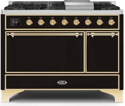 Ilve Majestic II Collection UM12FDQNS3BKG - 48" Range in Black