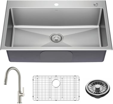 Kraus Standart Pro Oletto Series KCL1706 - 33 Inch Drop In/ Undermount Single Bowl Sink