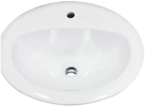 Nantucket Sinks Great Point Collection DI20171 - 20 Inch Drop In Ceramic Vanity Sink