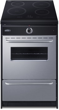 Summit TEM665BW - 24 Inch Slide-In Induction Range 4 Elements