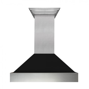 ZLINE 8654BLM30 - 30" Snow Finish Range Hood with Black Matte Shell
