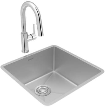 Elkay Crosstown Collection ECTRU17179TFCC - 18 1/2 Inch Single Bowl Undermount Sink & Faucet Kit