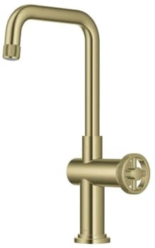 Kraus Urbix KPF3127BG - 12 3/8 Inch Industrial Single Handle Kitchen Bar Faucet in Brushed Gold