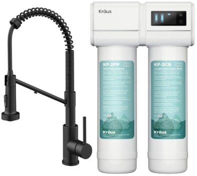 Kraus Bolden Series FS1001KFF1610MB - 2-in-1 Commercial Style Pull-Down Single Handle Water Filter Kitchen Faucet