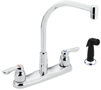 Moen 8792 Double Lever Cast Spout Kitchen Faucet with 8-1/2 Inch Reach