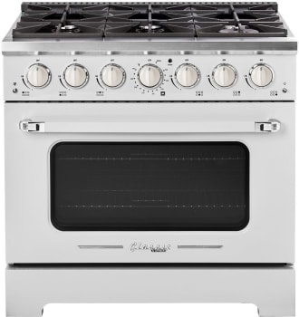 Unique Appliances Classic Retro UGP36CRW - 36 Inch Retro Gas Range with Convection Fan