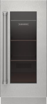 Sub-Zero 9029161 - Stainless Steel Glass Door Panel - Pro Handle, Right Hinge