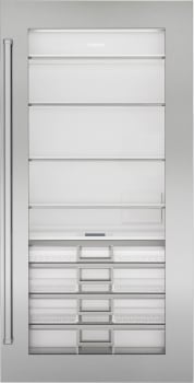 Sub-Zero Classic Series 9038348 - Classic 36" Stainless Steel Flush Inset Glass Door Panel with Pro Handle