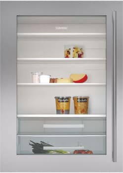 Sub-Zero 9038354 - Classic 30" Stainless Steel Flush Inset Door Panel with Tubular Handle