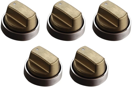Wolf 9056366 - 36" Professional Gas Cooktop Brushed Brass Knob Kit