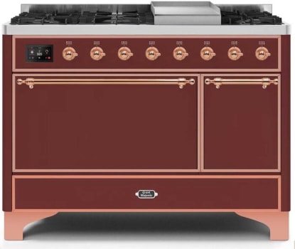 Ilve Majestic II Collection UM12FDQNS3BUP - Freestanding Dual Fuel Range Black