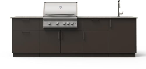 Blaze BSNST32BRZKEONLPMG - 10-Ft Outdoor Kitchen Island w/ Marine-Grade 32-Inch Premium LTE+ Grill in Architectural Bronze w/ Keon Countertop