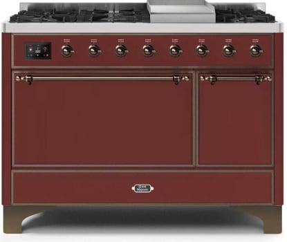Ilve Majestic II Collection UM12FDQNS3BUB - Freestanding Dual Fuel Range Black