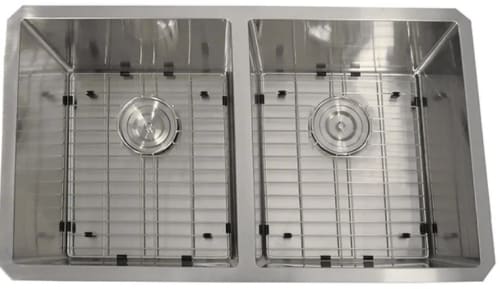 Nantucket Sinks Great Point Collection SR3219DE16 - 16 Inch Double Equal Small Radius Undermount Stainless Steel Sink