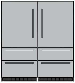 Liebherr 9904324 - Side-By-Side Kit for HCB 1590/ HC 1570G (Heater Blanket) - Stainless