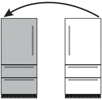 Liebherr 9905034 - Door Reversal Kit for HC(B) 15**G - Stainless
