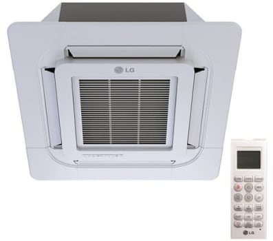 Lg Lmcn078hv 7 000 Btu 4 Way Cassette Ceiling Mounted Indoor Unit With Grille 8 100 Btu Heating Capacity Two Thermistor Control 24 Hour On Off Timer Auto Operation Auto Restart Chaos Swing Control Lock