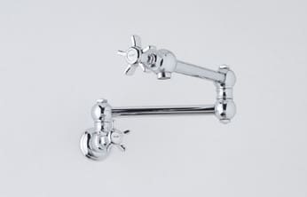 Rohl Country Kitchen Collection A1451LMSTN2 - Polished Chrome (5-Spoke Cross-Handles Shown)