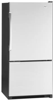 Amana Abb192zdes 19 Cu Ft Easy Reach Bottom Freezer Refrigerator With 4 Adjustable Spillsaver Glass Shelves Ice Service Rack Stainless Steel