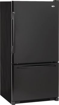Amana Abb1922feb 18 5 Cu Ft Bottom Freezer Refrigerator With 4 Spillsaver Glass Shelves Adjustable Door Bins Gallon Storage Humidity Controlled Crispers And Deli Drawer Black
