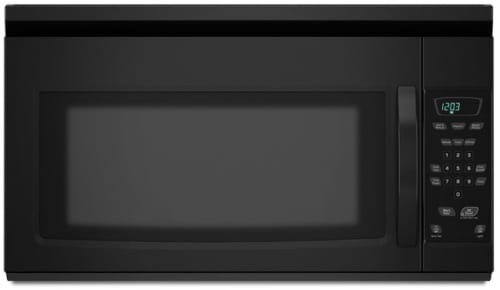 Amana Amv1150vab 1 5 Cu Ft Over The Range Microwave Oven With 1 000 Cooking Watts 10 Power Levels Two Speed Fan 220 Cfm Exhaust Hood Touchmatic Controls And Cooktop Surface Light Black