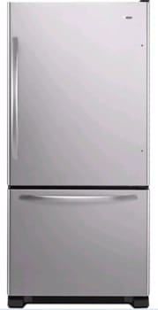 Amana Abb2224wes 21 9 Cu Ft Bottom Freezer Refrigerator With 4 Half Width Adjustable Spillsaver Glass Shelves Humidity Controlled Crispers Gallon Door Storage And Reversible Door Swing Stainless Steel