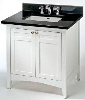 Empire Industries B36w 36 Inch Contemporary Shaker Style Vanity With 2 Cabinet Doors White Finish And Optional Countertops