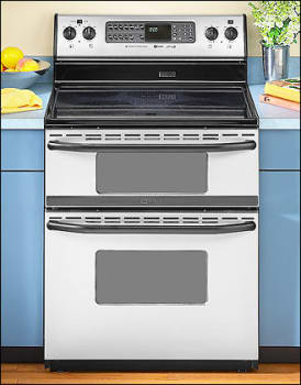Maytag Mgr6875adb 30 Inch Freestanding Gas Double Oven Range With 5 Sealed Burners 5 4 Cu Ft Self Clean Ovens Evenair Convection Including 3rd Element Automatic Oven Light And Electronic Controls Black